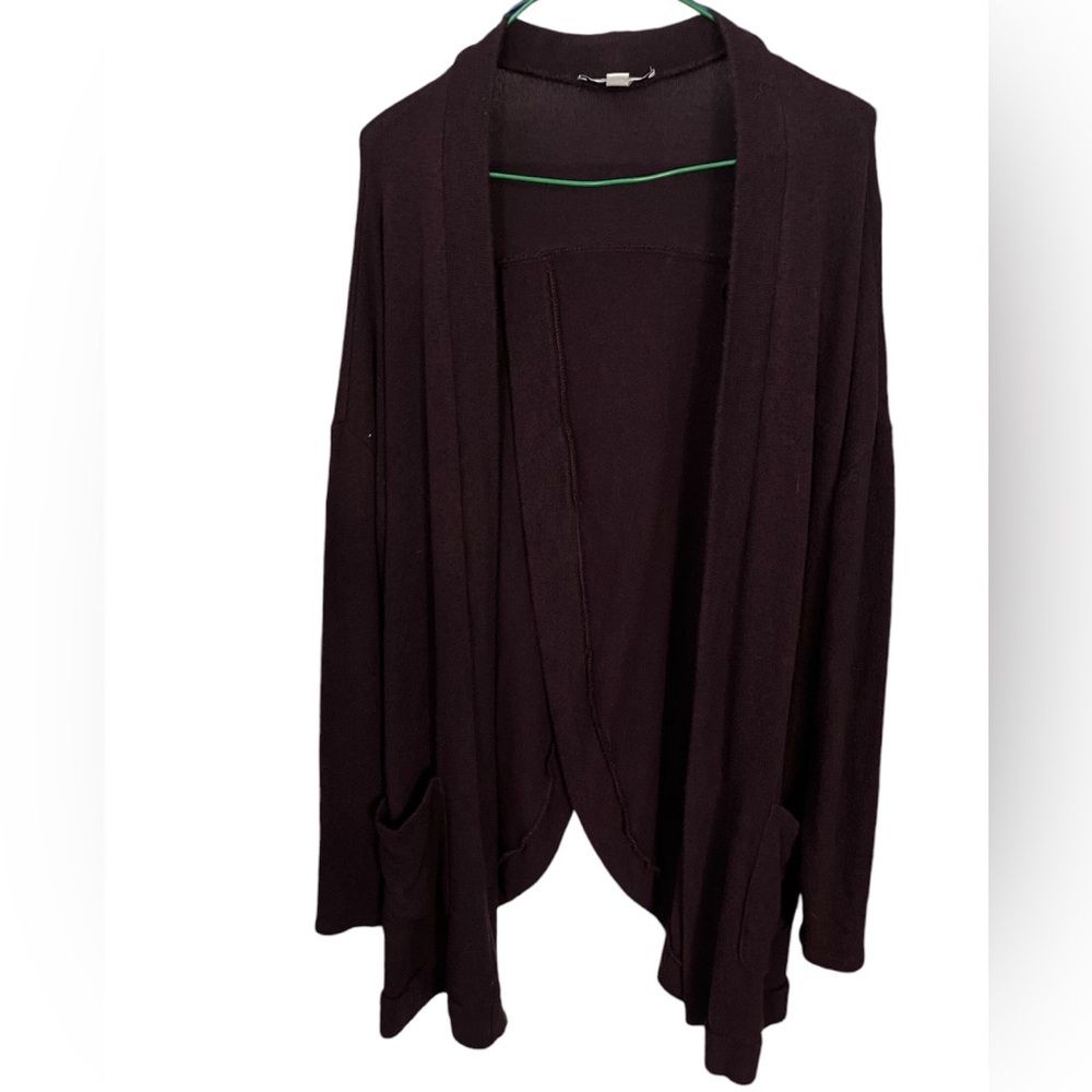 American Eagle Split Back Purple Open Front Cardigan Medium
